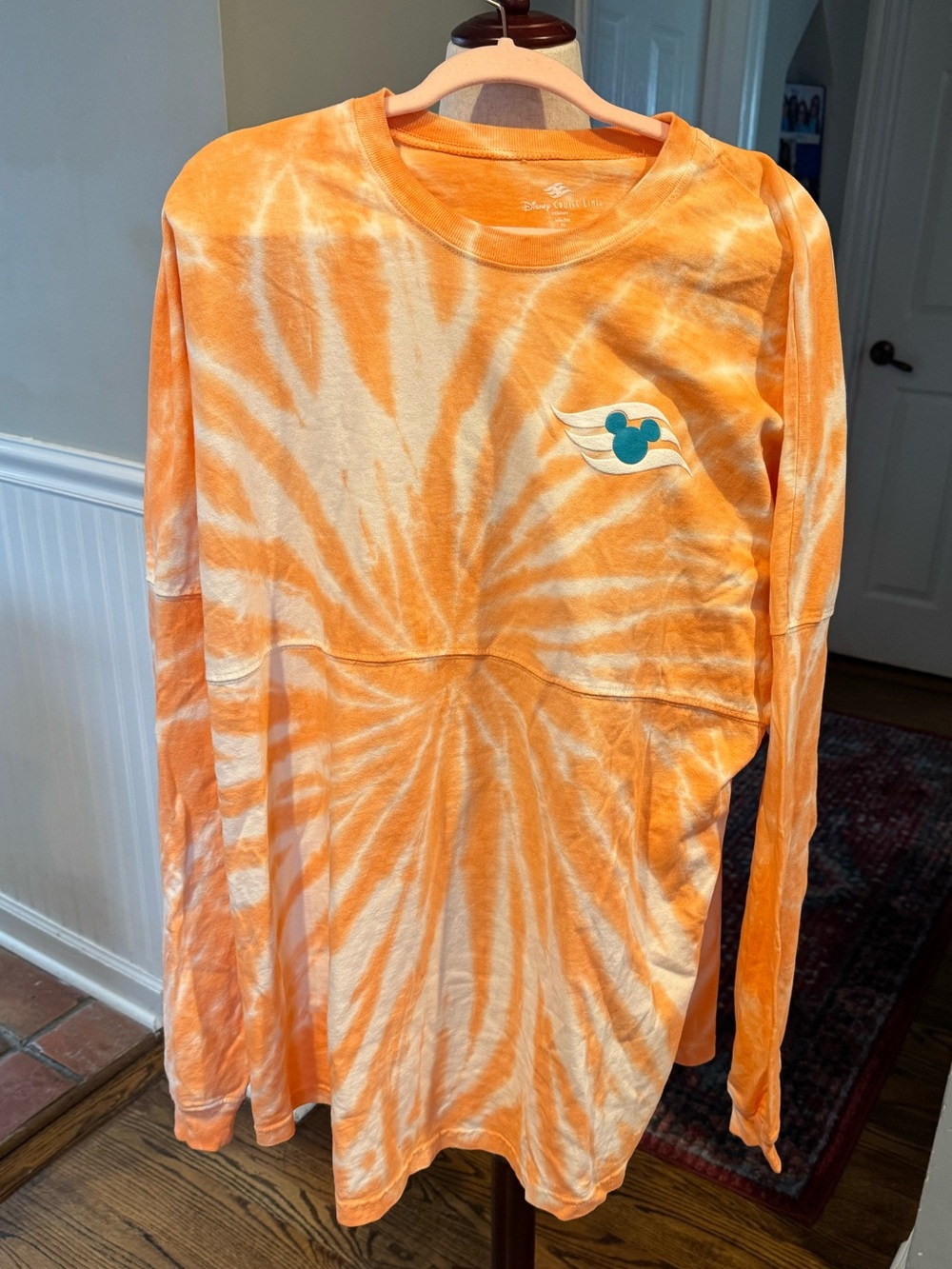 Disney Orange Tie-Dye  Long Sleeve Top